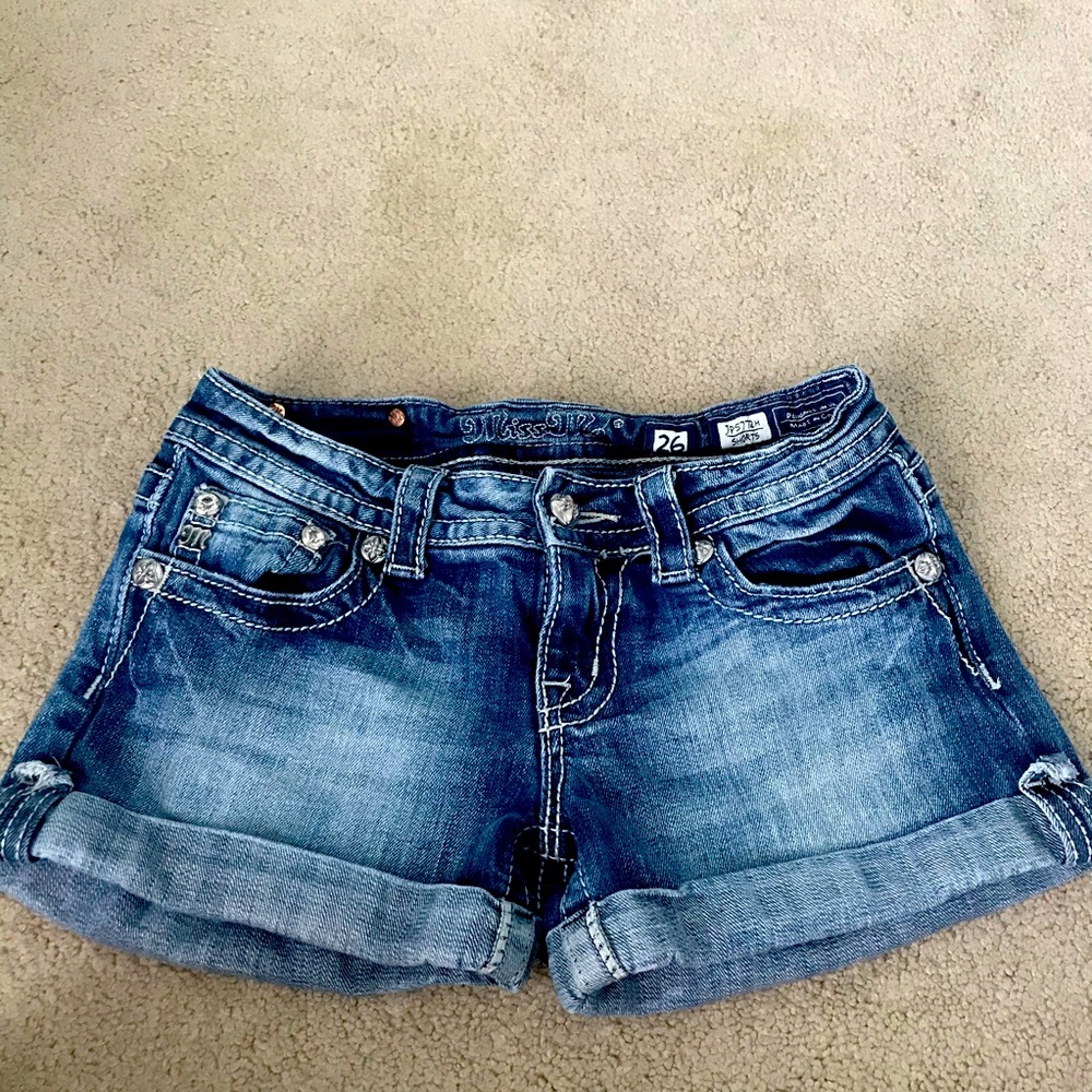Miss Me Blue Jean Shorts Size 26